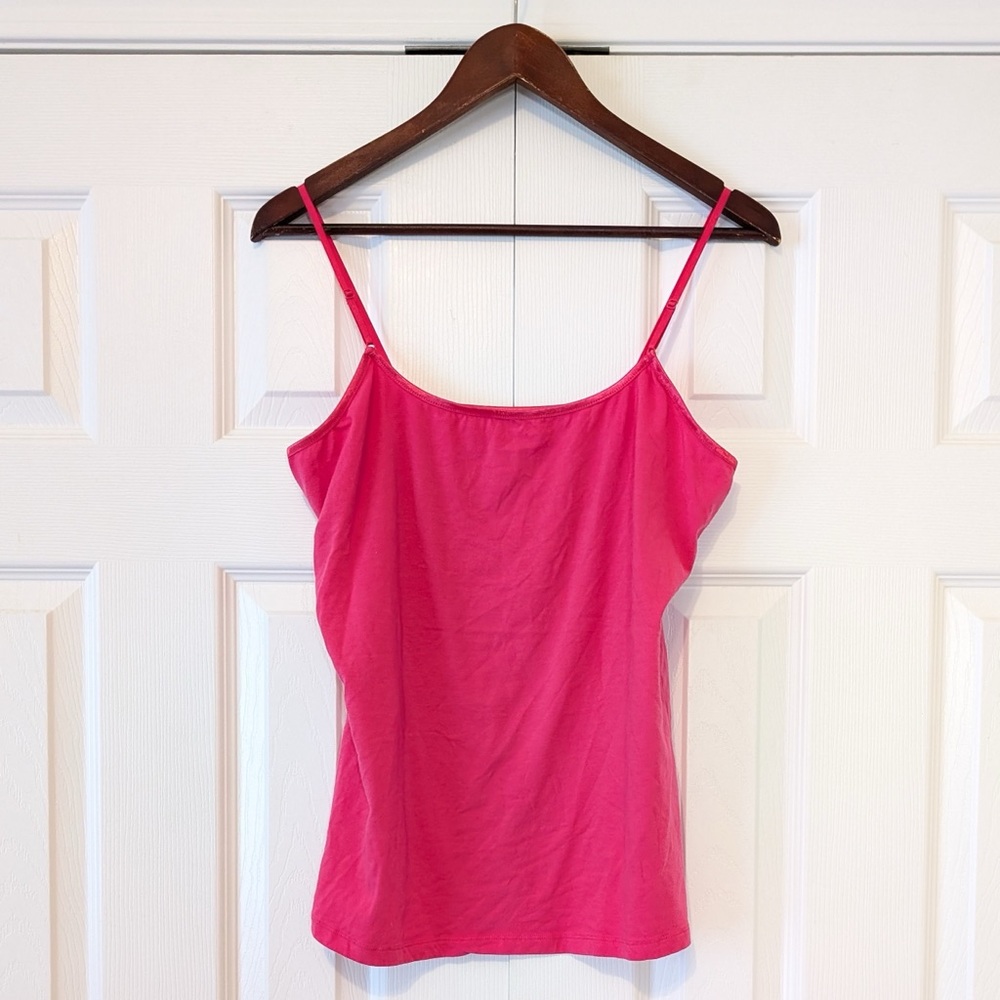 95% Cotton Y2K Vintage Camisole Hot Pink Size 2XL